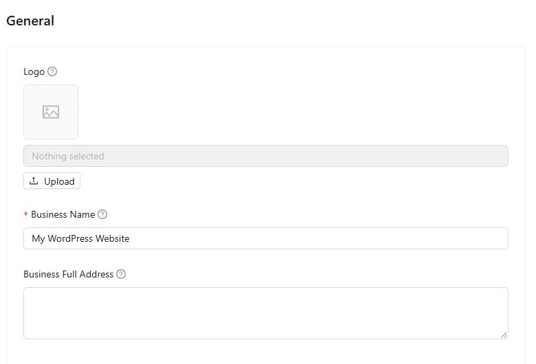 Business identity fields in Kelune CRM General Settings